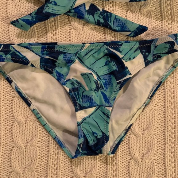 Raisin Blue and White Floral Strapless Bikini - Picture 3 of 6